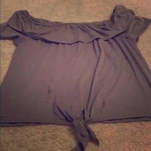 Olive shoulder blouse